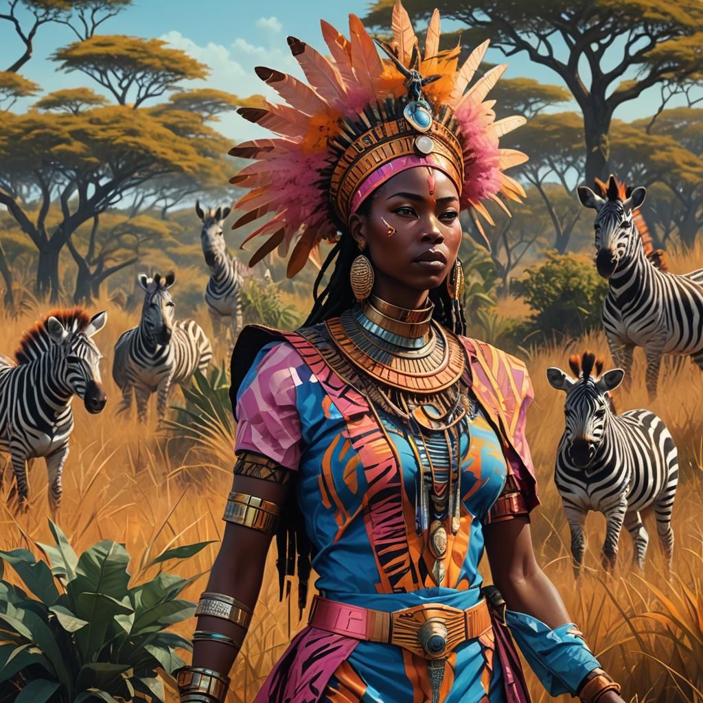 African People (01) - African woman with tribal clothing in ...