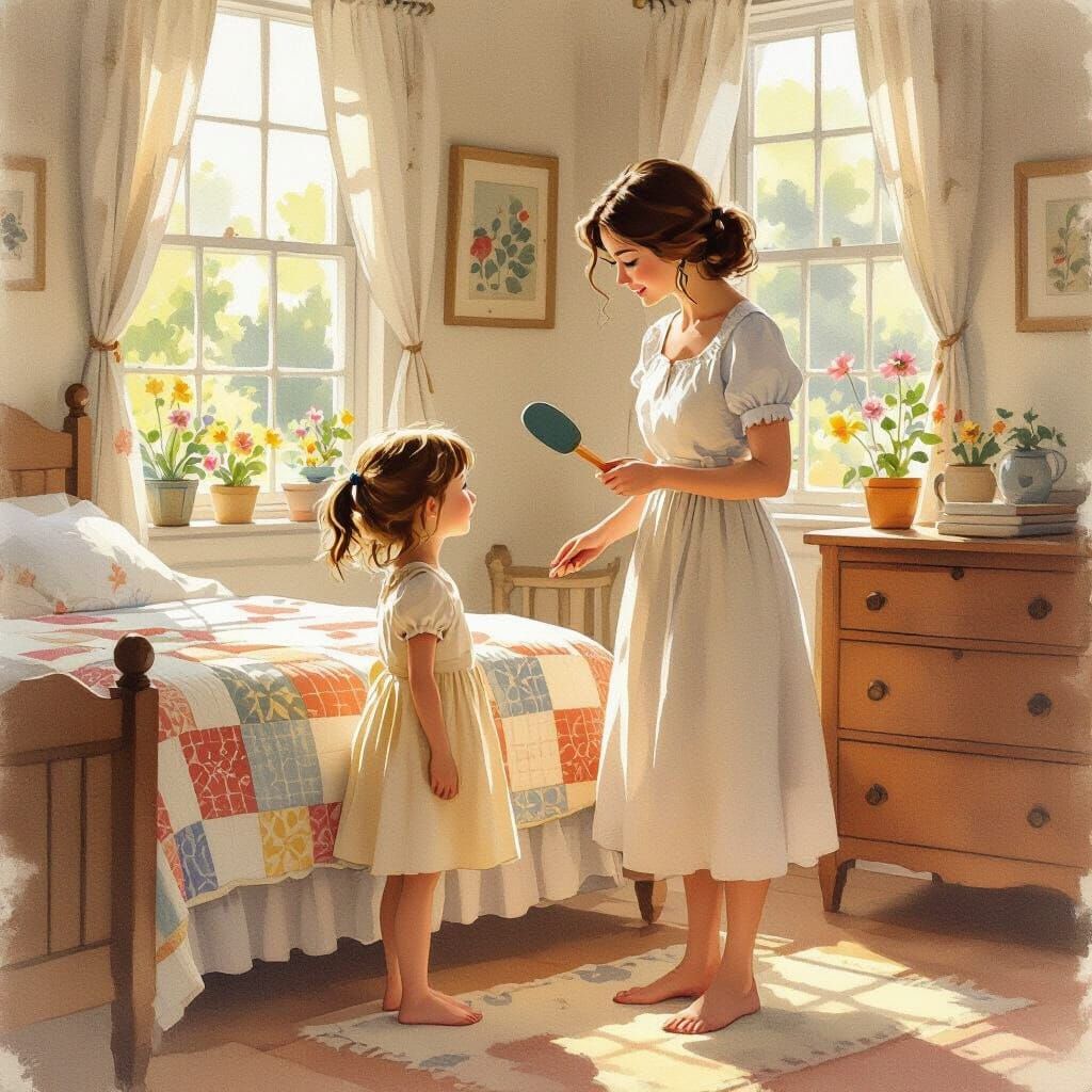 A girl with a mother that has a paddle in here room girls ba...