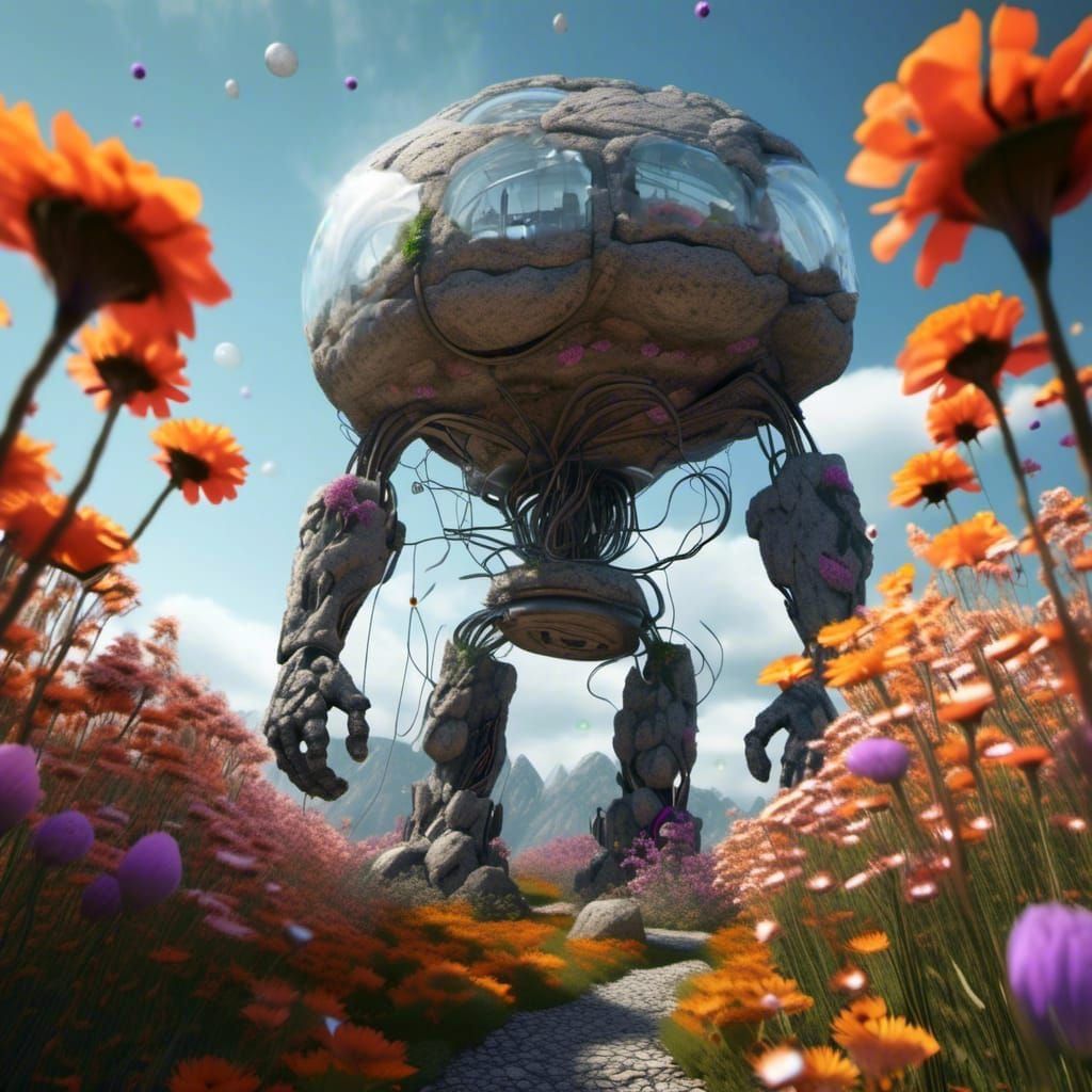 The Stone Cyborg carries the colony through the uninhabitable earth