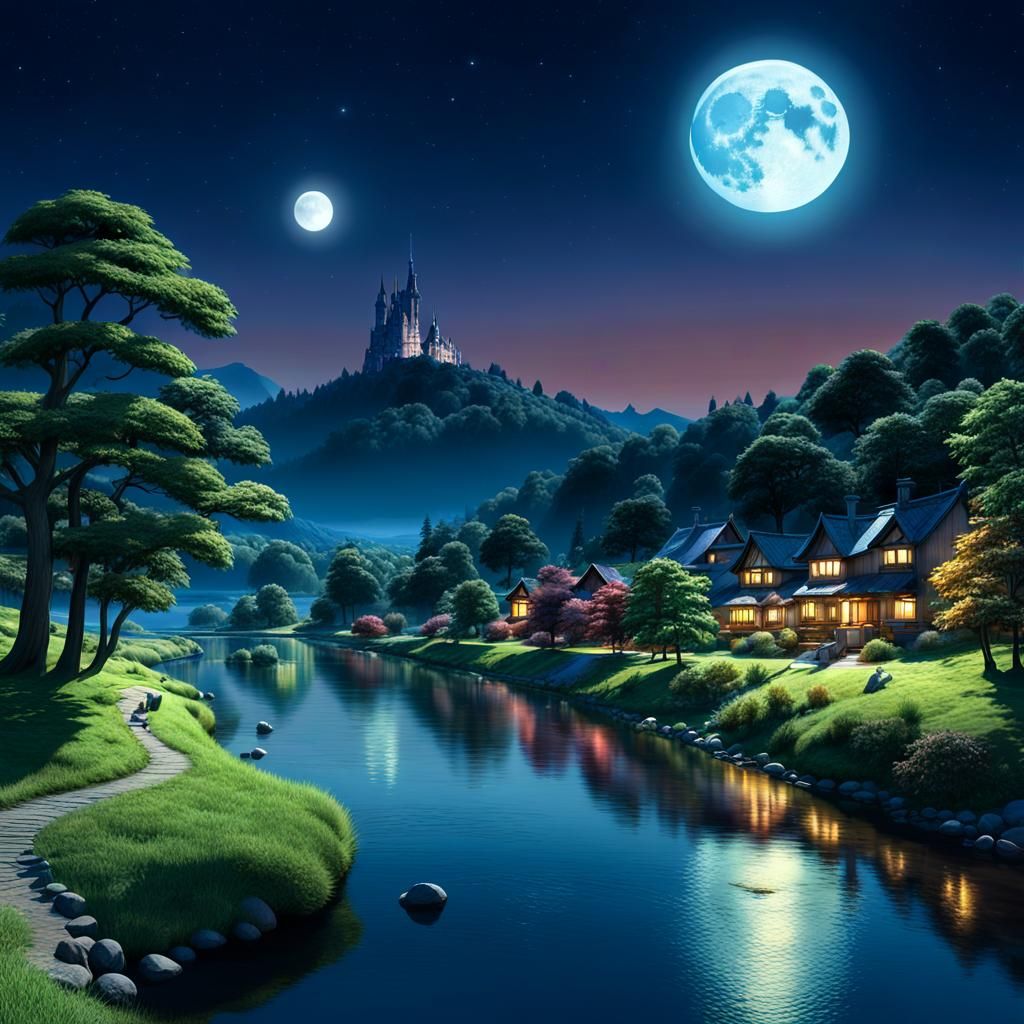 A BEAUTIFUL DOUBLE FULL MOON NIGHT TO TAKE A WALK ALONG THE ...