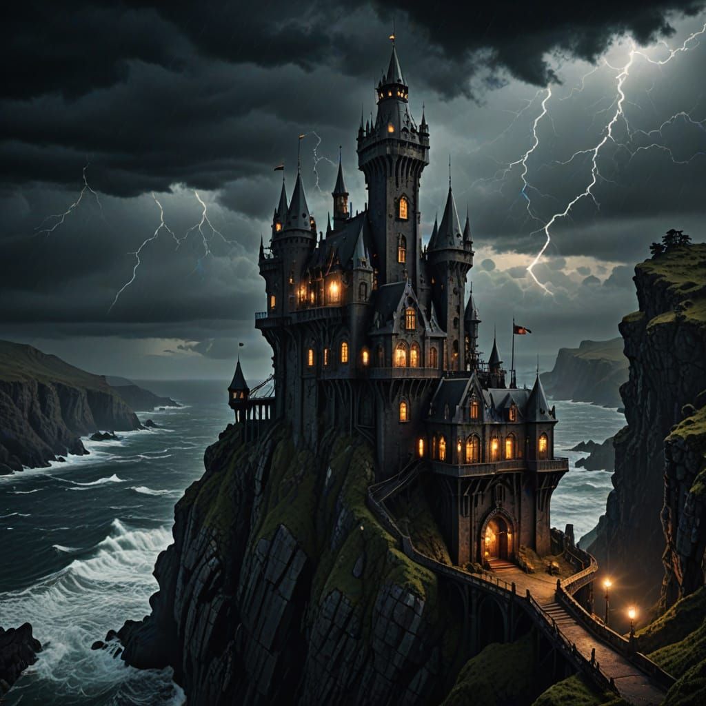 Supervillain Castle  by @AuthorJohnW