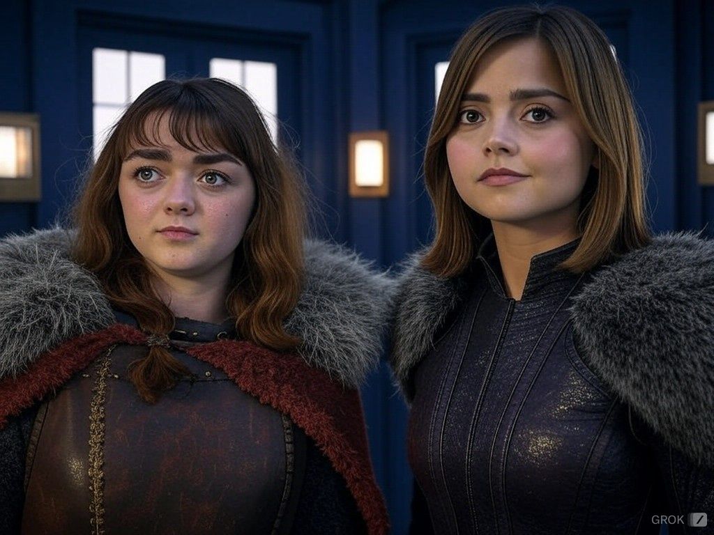 Clara and Ashildr in the TARDIS