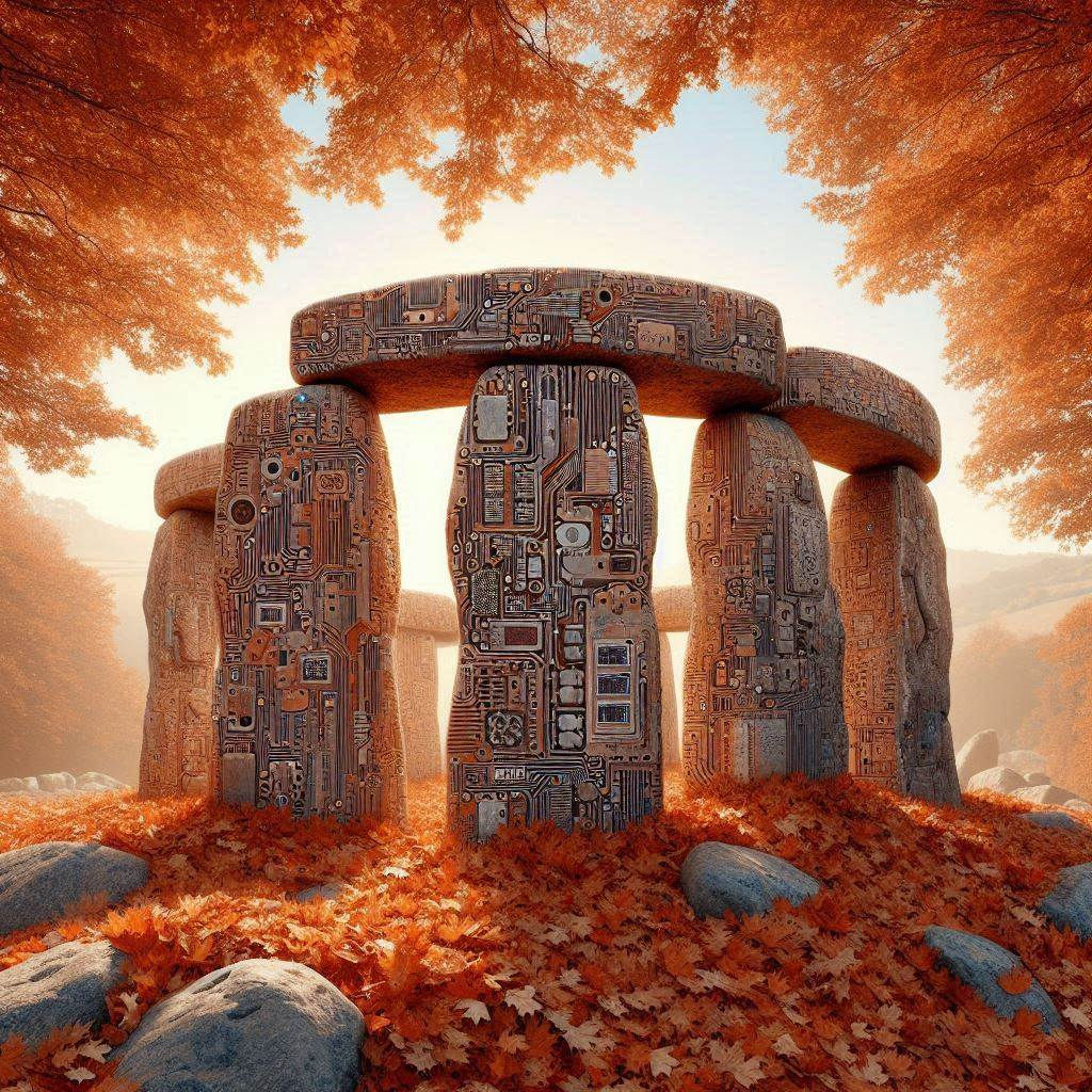 Stone-Henge Circuitboard in Autumn