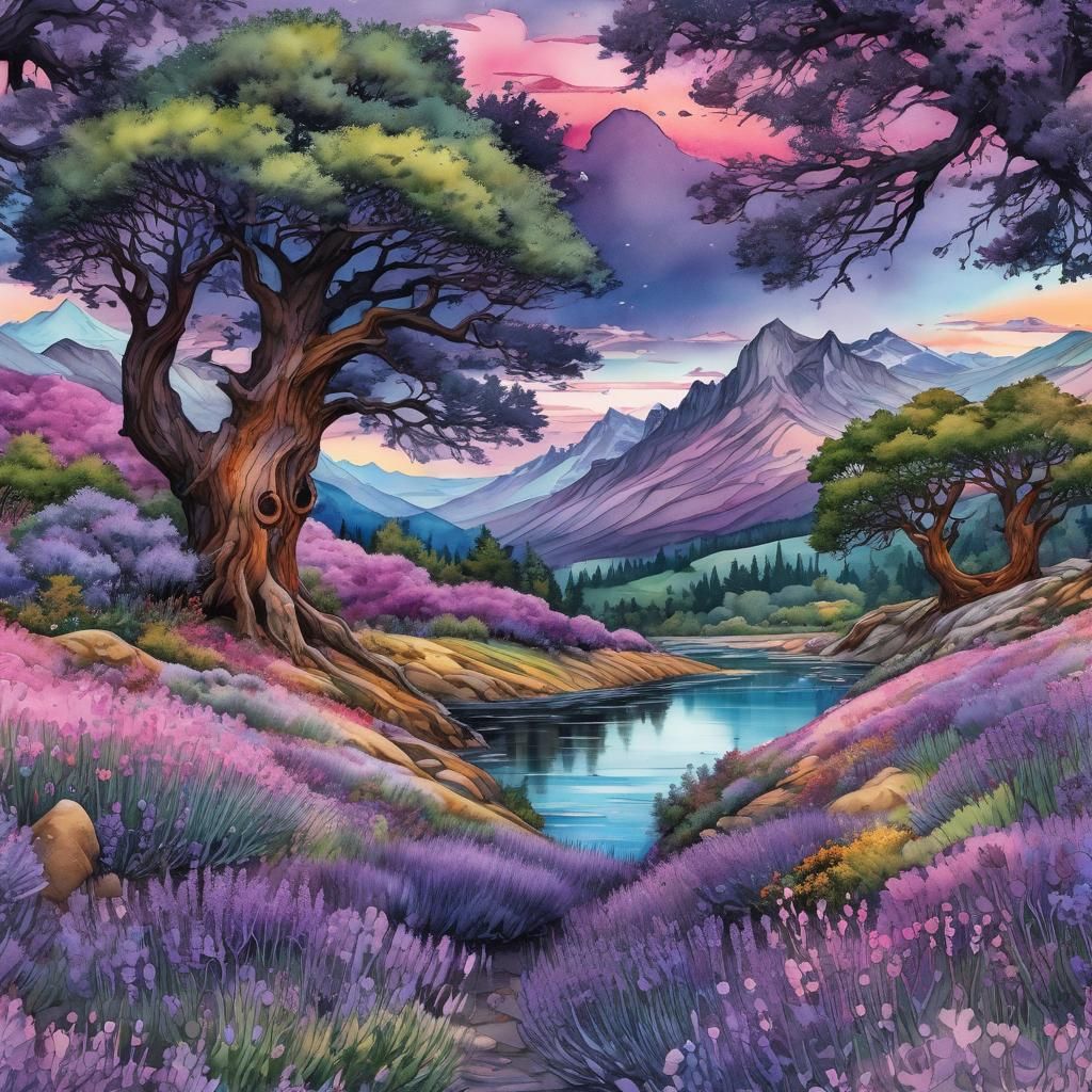 Early Morning at the Lavender Fields