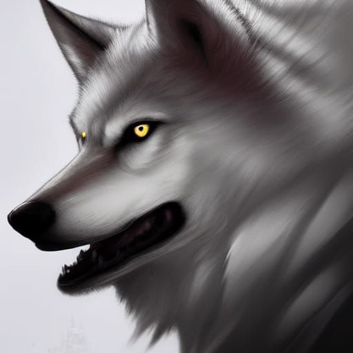 White wolf flag - AI Generated Artwork - NightCafe Creator