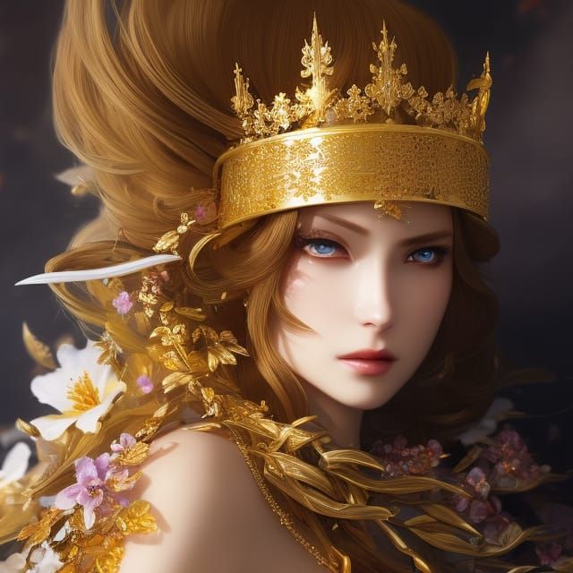 Flower Queen AI Generated Artwork NightCafe Creator