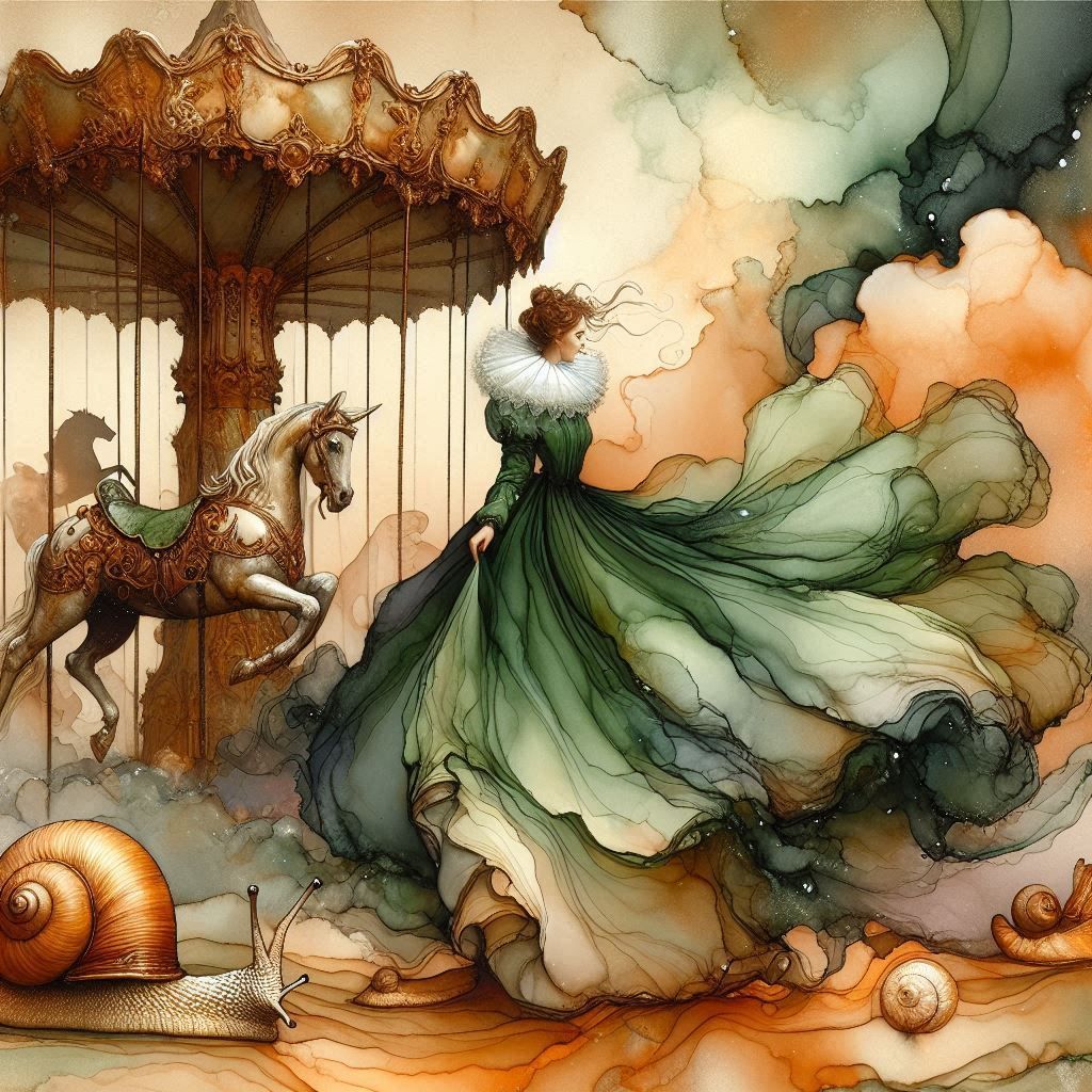 Woman in a Green Dress