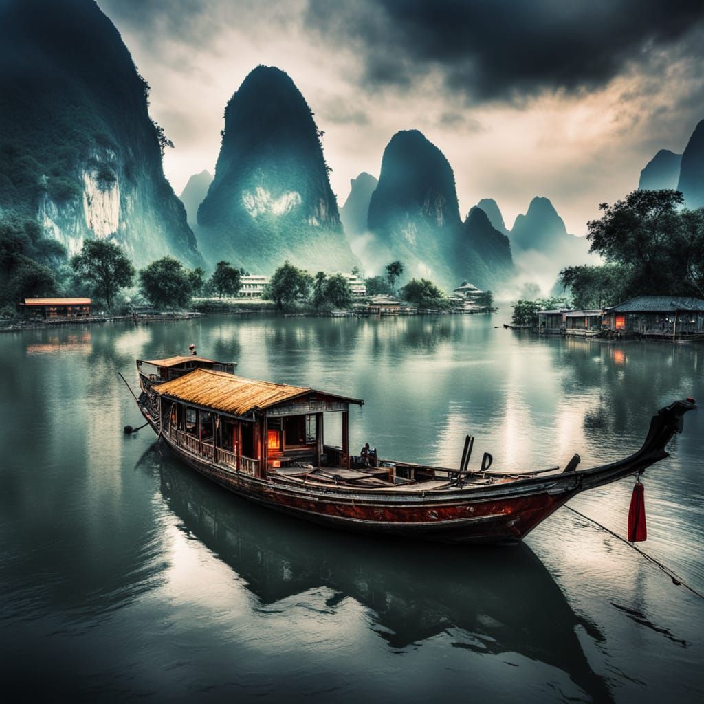 the beautiful scenery of Guilin river  by @Mrimage