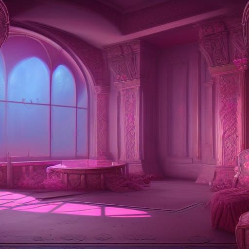 pink ventage room