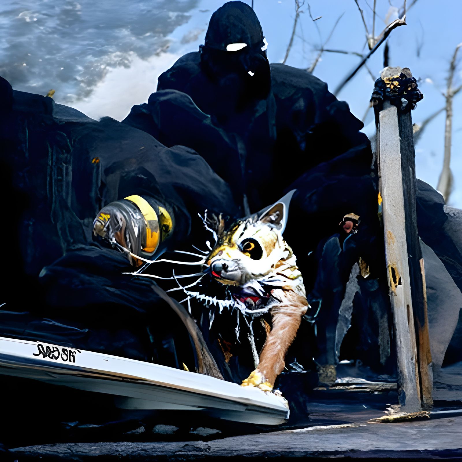 Cat Portrait in Oil Painting Style