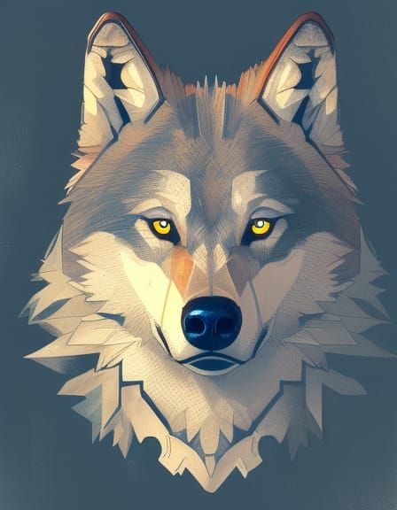 wolf head and shoulders portrait, 8k resolution concept art portrait by ...