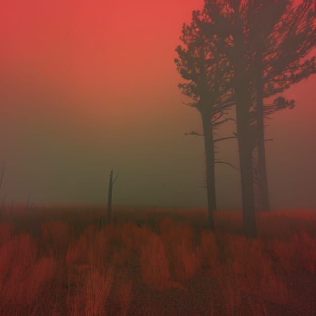 Post nuclear American landscape with Smokey and red hues
