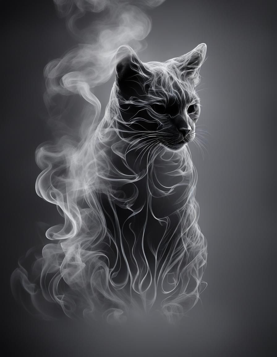 Smoke cat  by @eFuoriPiove