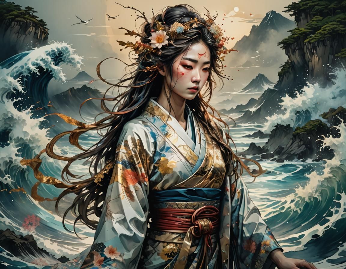 The Goddess Benzaiten   by @Chance