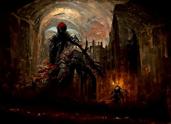 The Shadow of the Labyrinth - Dark Souls Style Concept Art