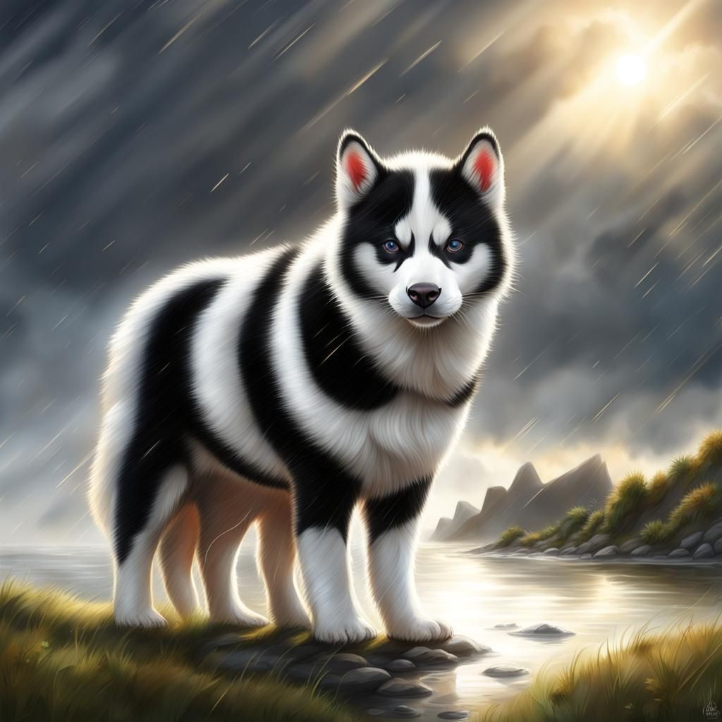 whatchamacallit: A dairy cattle looks like a tuxedo cat but ...
