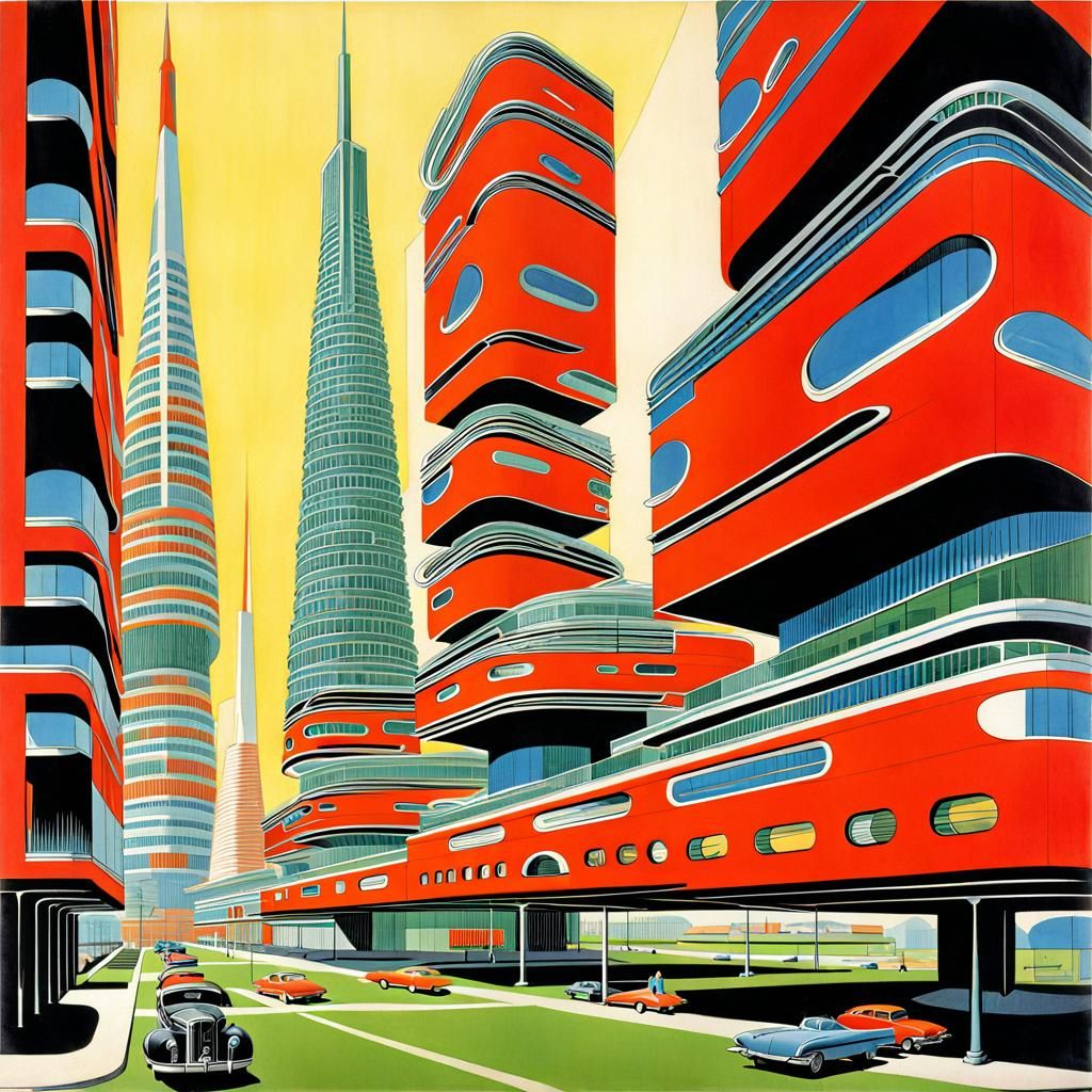 Retro-Futuristic Apartment Complex