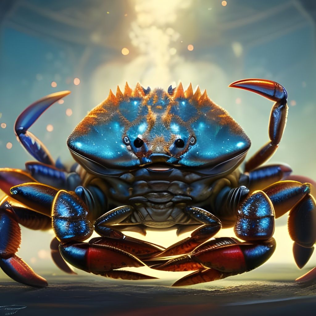 Cosmic Crab King of the Universe in Detailed Concept Art