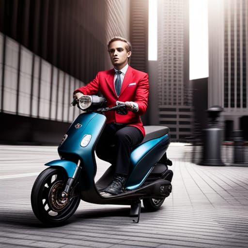 A Piaggio NRG Power moped with a stylish look