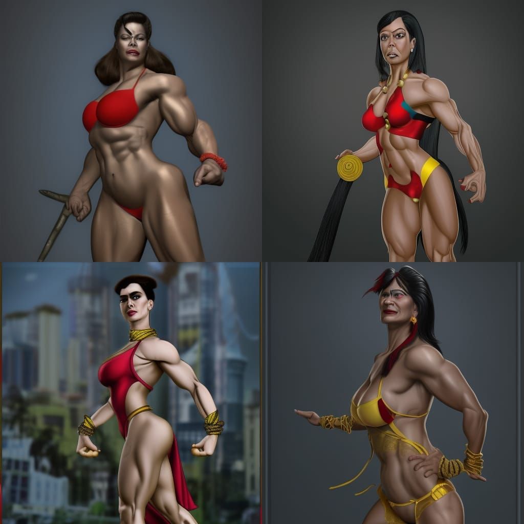 Real art image of Goddess Supreme middle-aged Superheroine w...