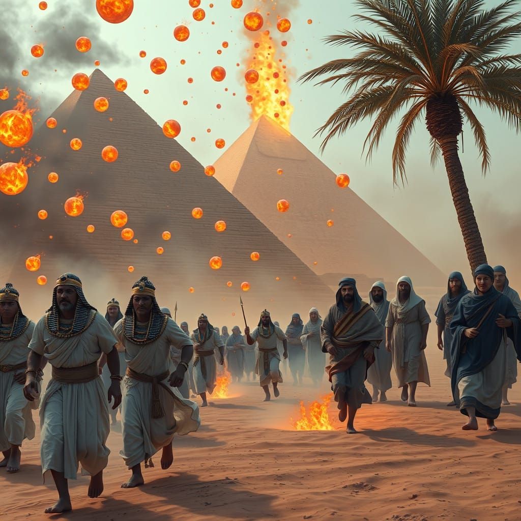 Egyptian Priests Flee Apocalyptic Hail of Ice