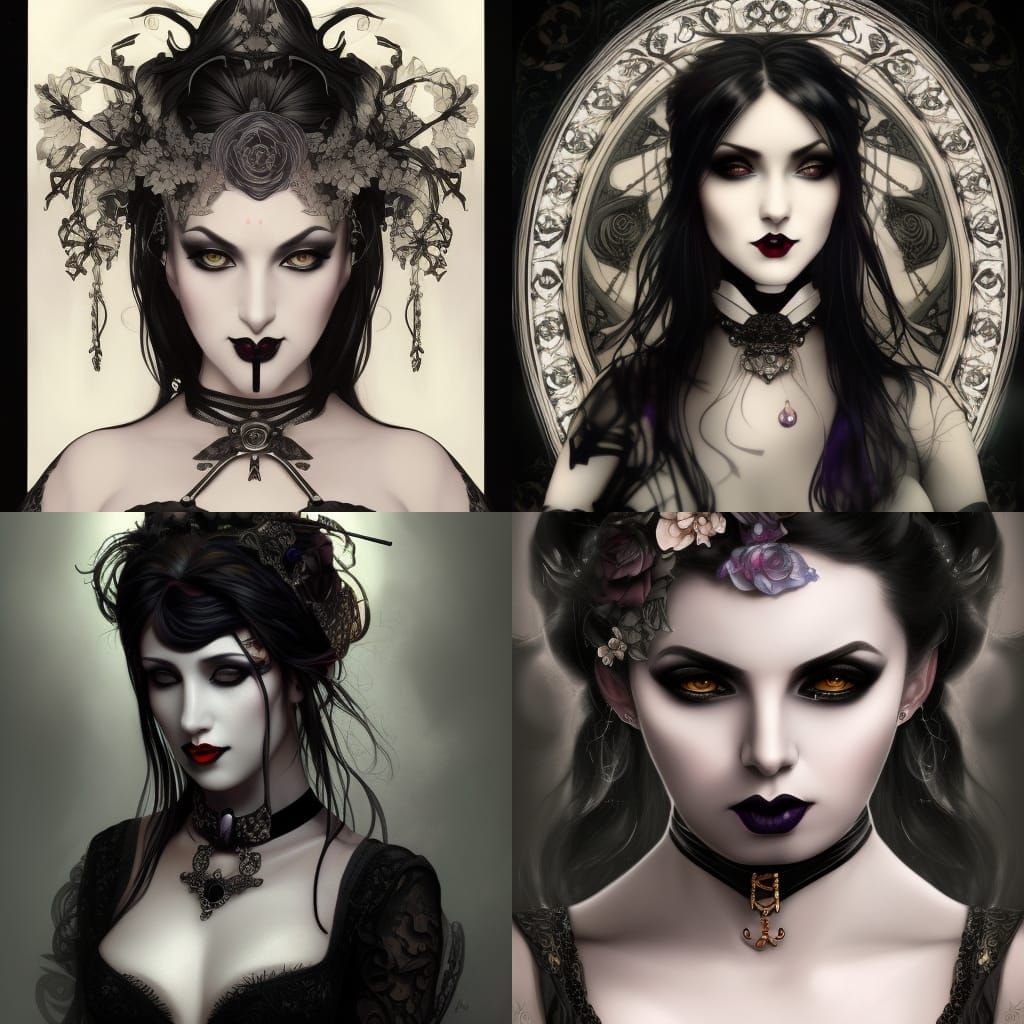 Beautiful goth goddess