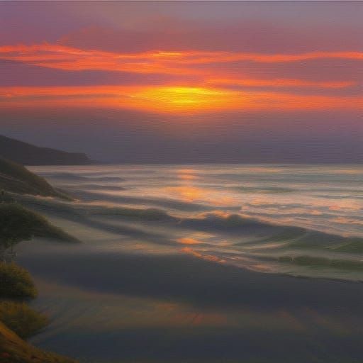 Sunset over the bay