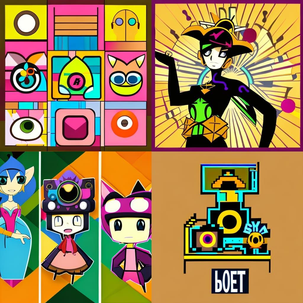 solarpunk DIY vector versatile dress-up modular avatar kit.....