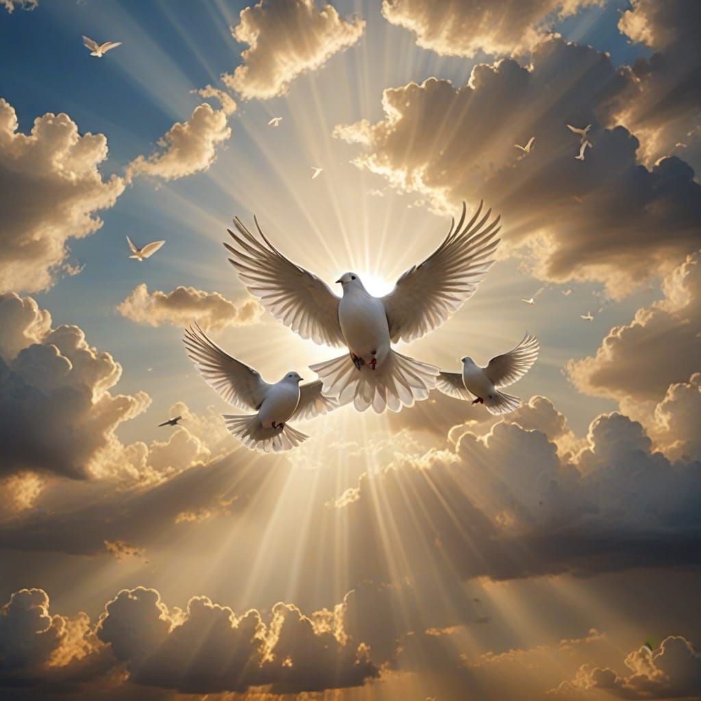 Doves over land of peace  by @Steve Dufour