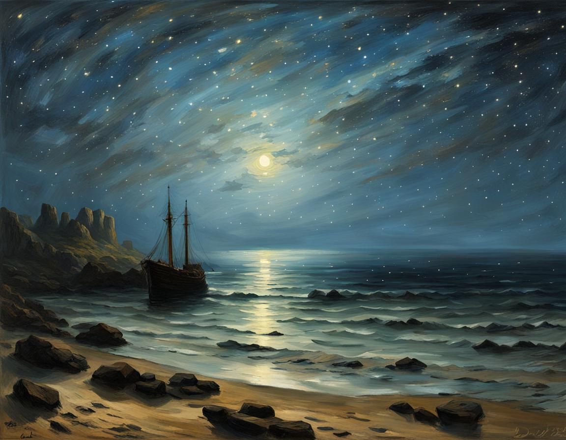 The Starlit Sea  by @Darkslinky99