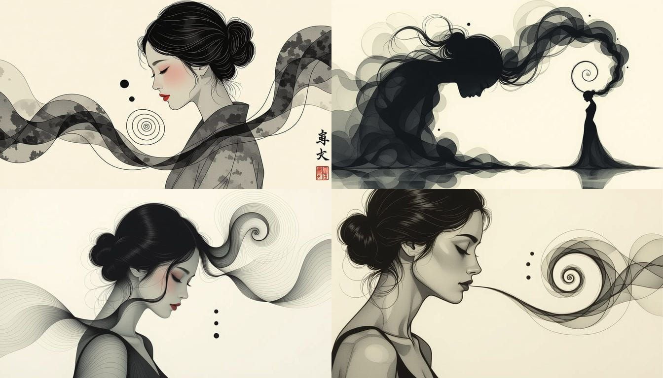 Minimalist Line Art: Memory, Absence, Existence