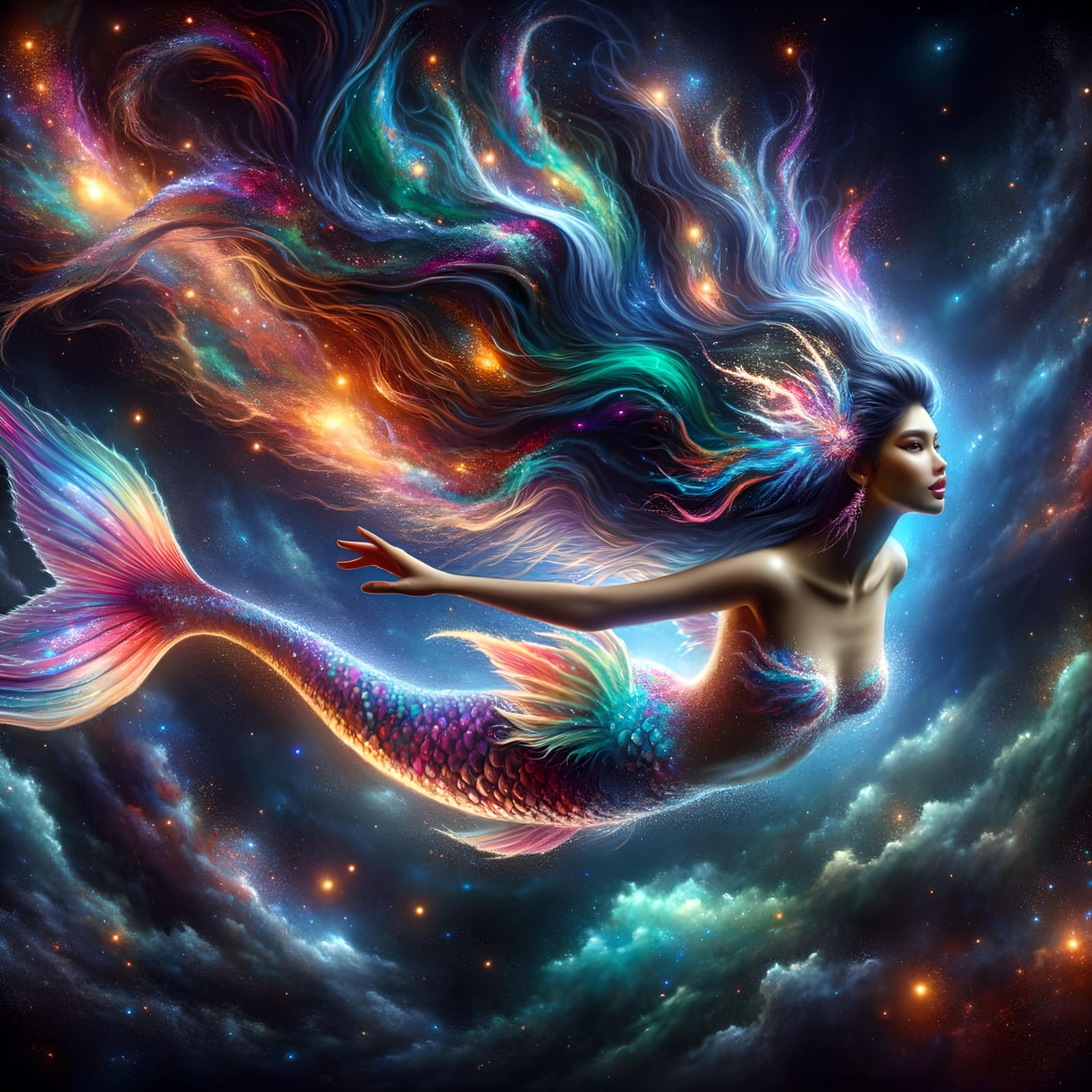 SPACE MERMAID GODDESS  by @Be There in a minute