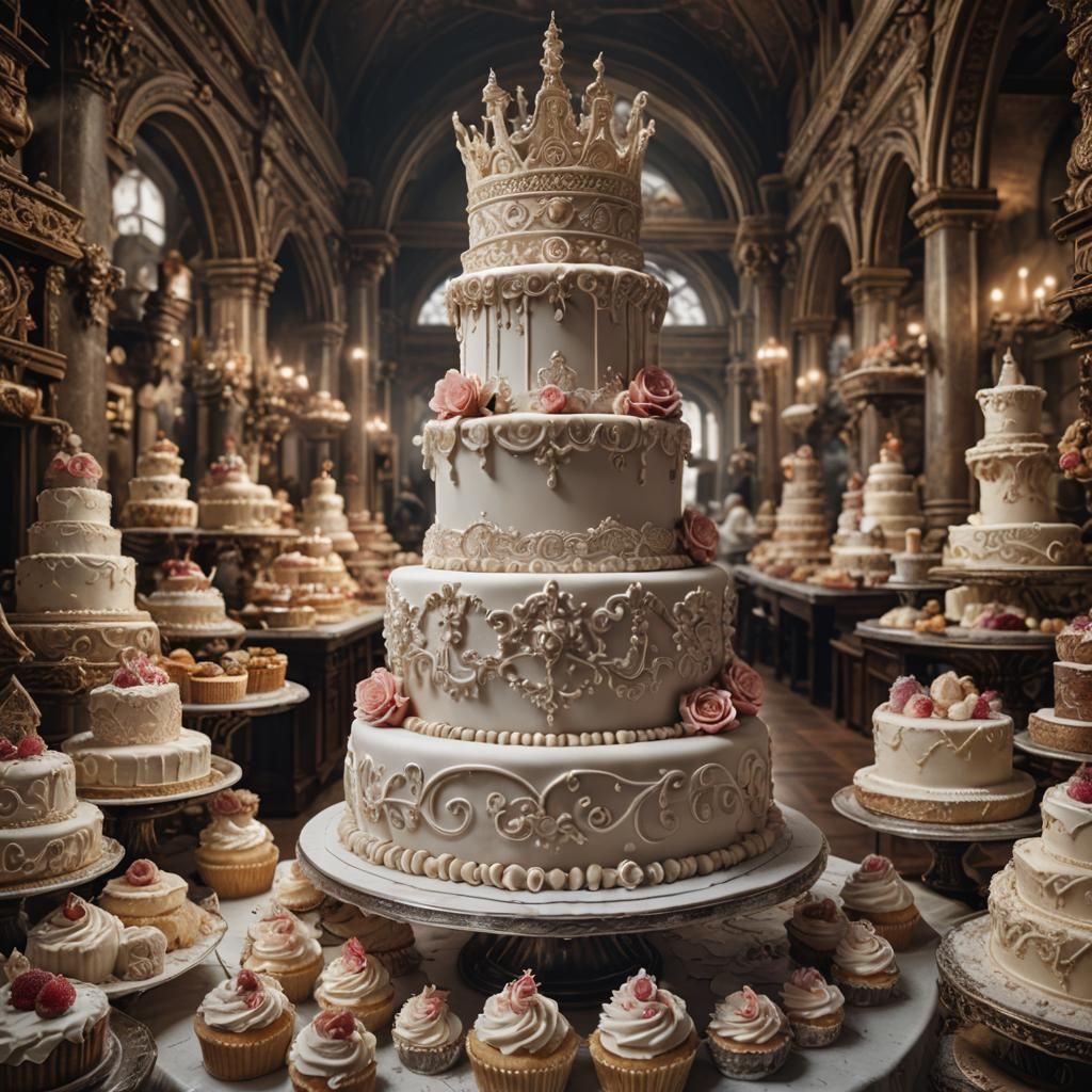 queen of the cakes intricate details, HDR, beautifully shot,...