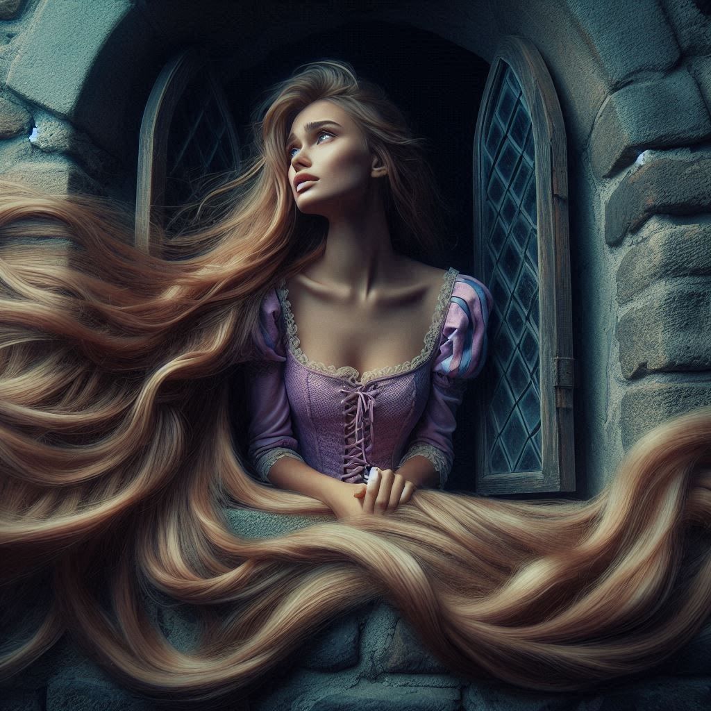 "Rapunzel in Distress: Please Somebody Get Me Outta Here!"