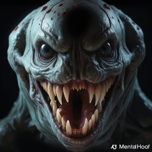 Scary evil twisted alien monster horror art creations