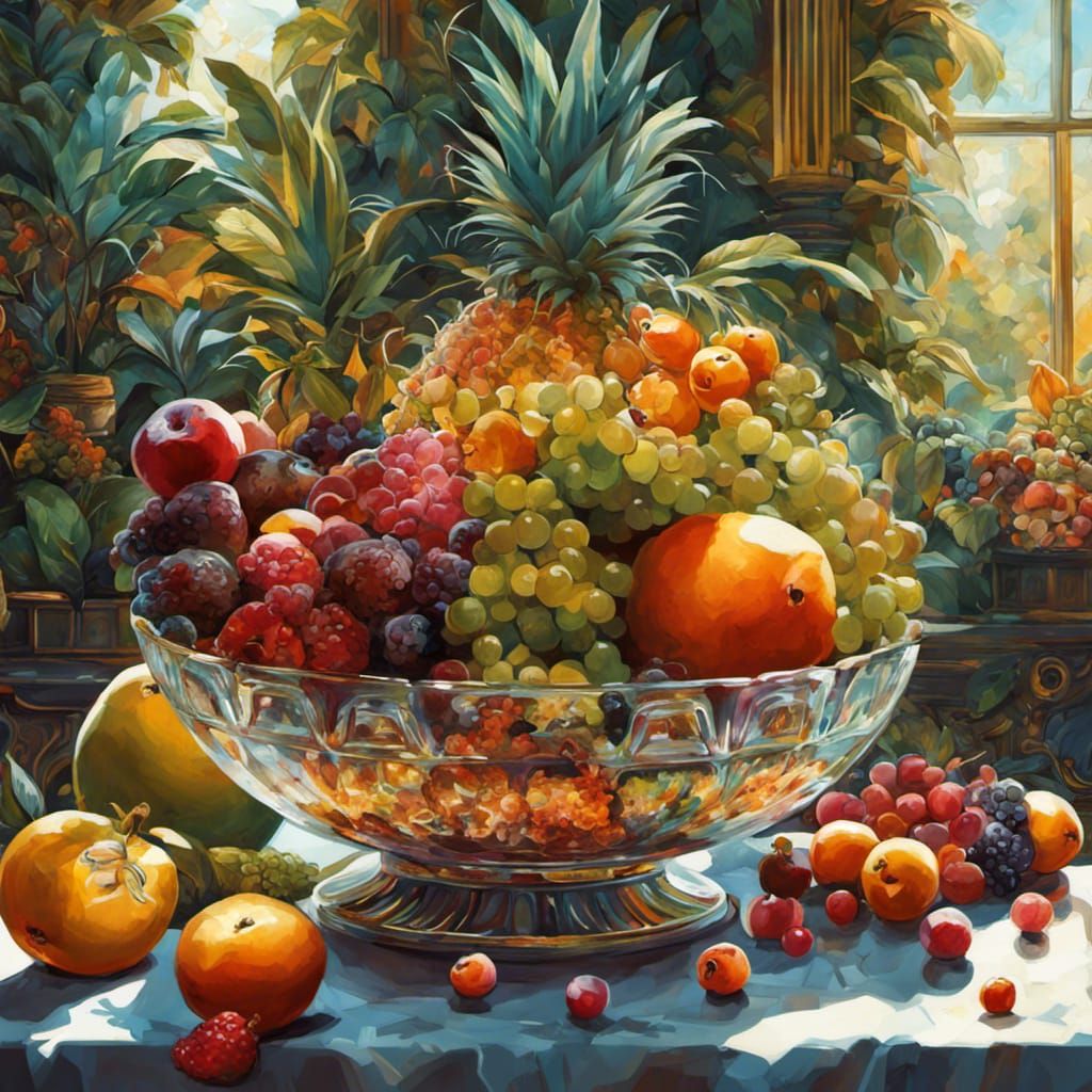 Crystal Glass Fruit Bowl   by @Heidi van der Velden