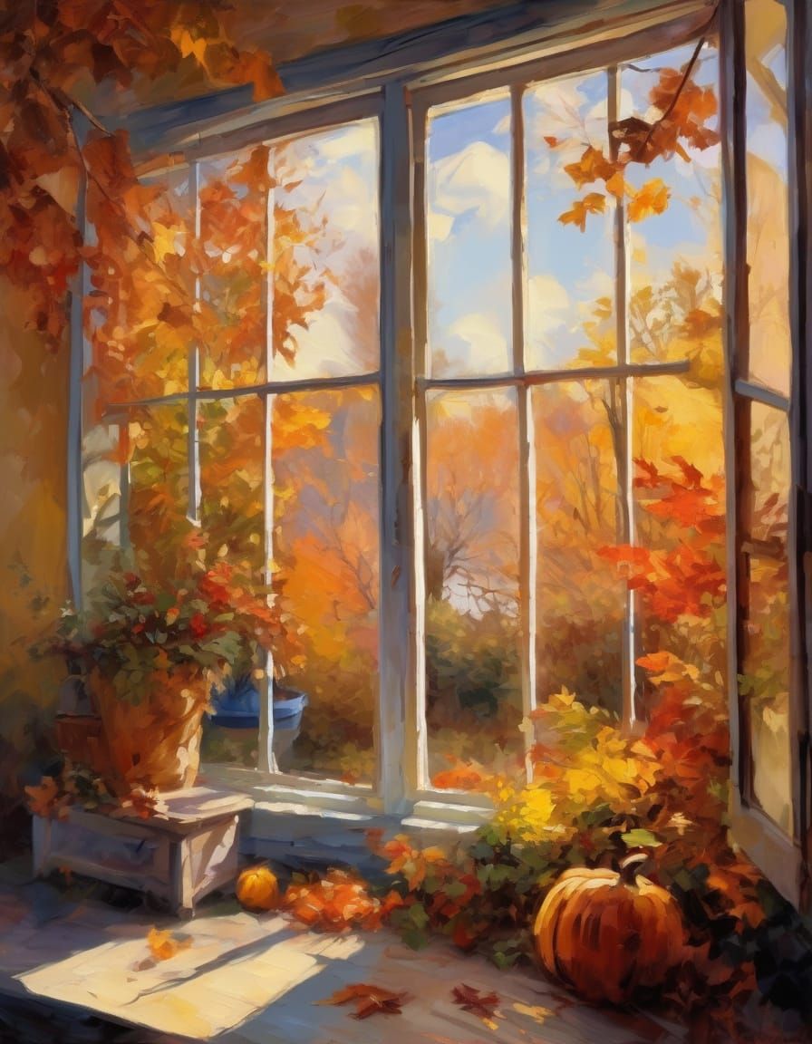 Autumn sunny view  by @Warm autumn cat