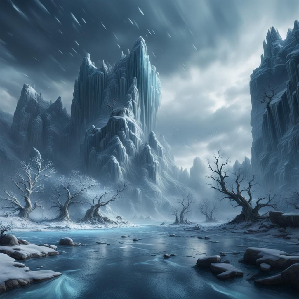 icy storm - AI Generated Artwork - NightCafe Creator