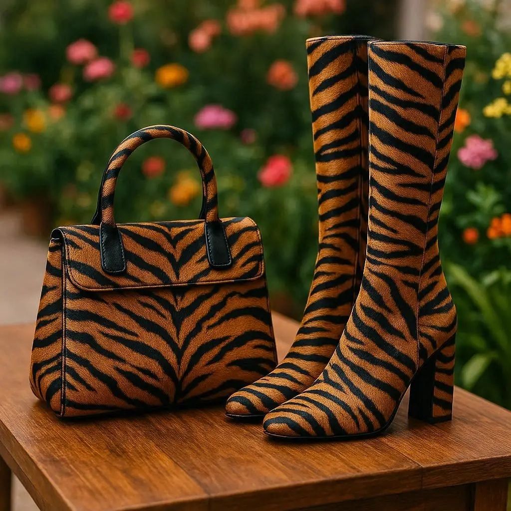 Matching bag and boots - Tiger