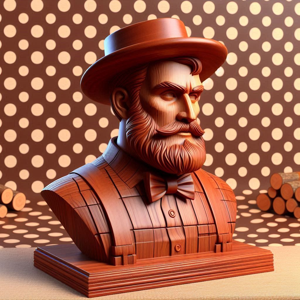 Mahogany Bust 1