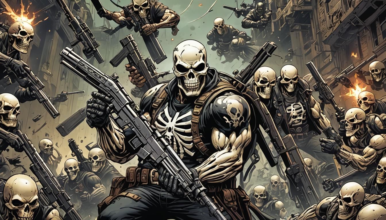 marvel crossbones with guns