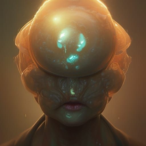 Human body covered by parasitic fungus