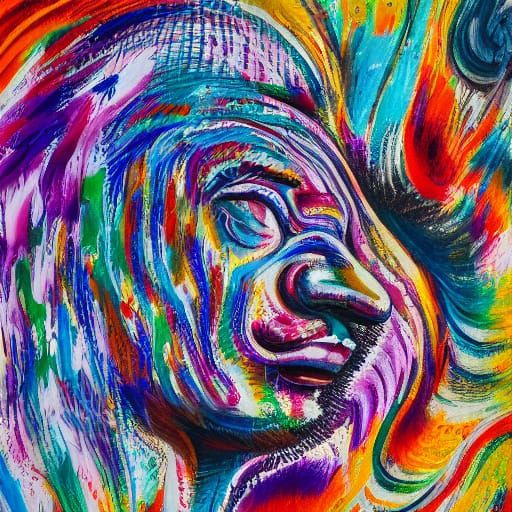 Surreal Oil Painting Masterpiece: Stepping into a Swirling V...