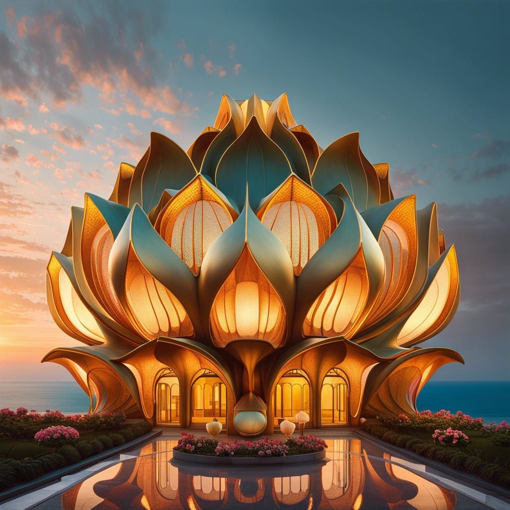 Inspired by flowers : The Lotus Temple  by @Night0wl