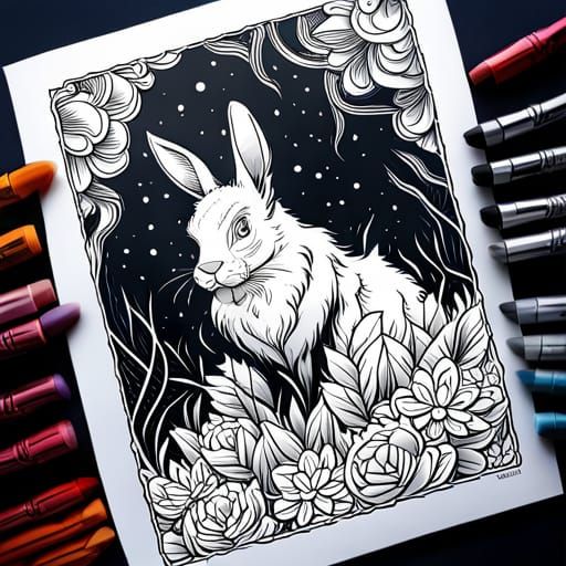 Coloring Book Page  by @ZenithOfAsh