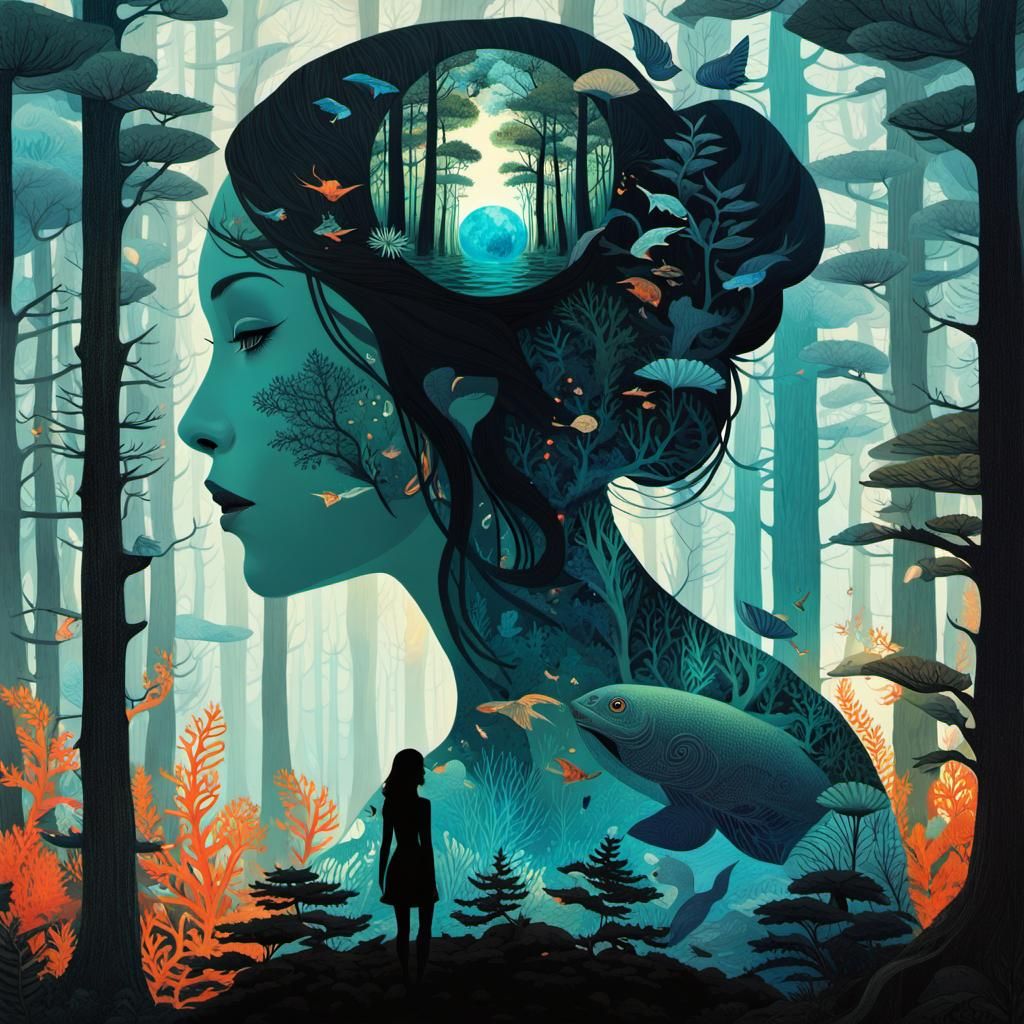 Mother earth, forest and ocean
