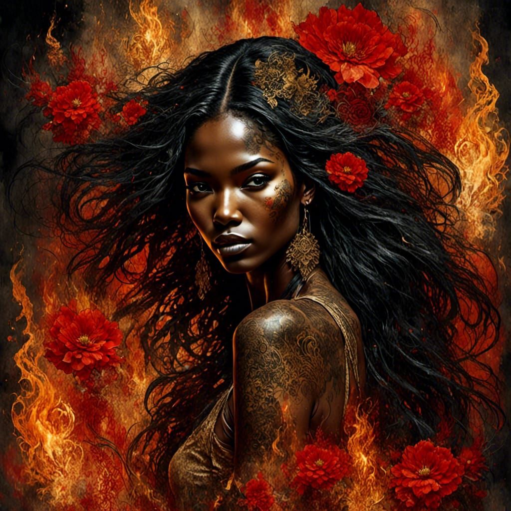 Fire and flowers  by @Intensity Alexander