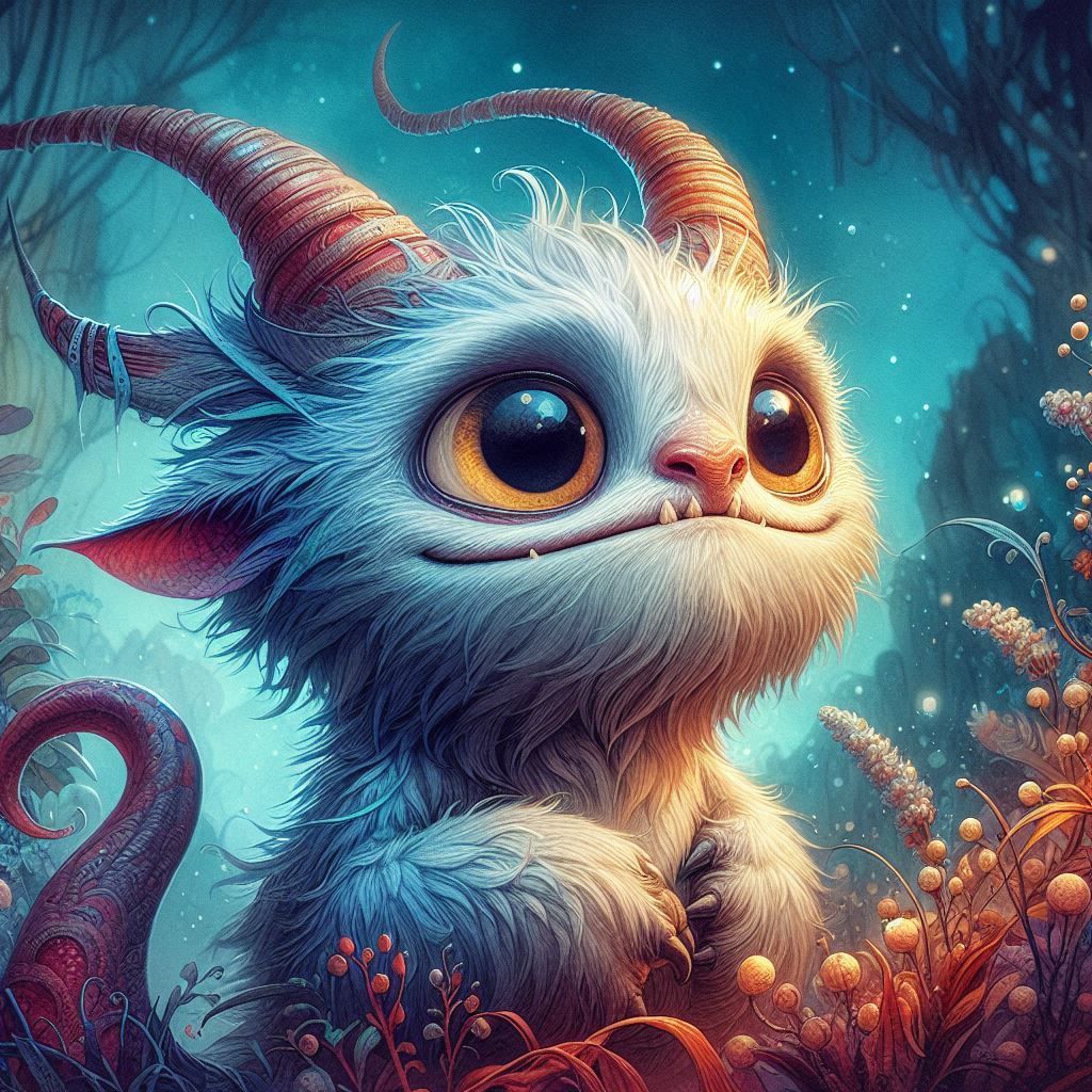 adorable fairy-tale fantasy creature portrait..