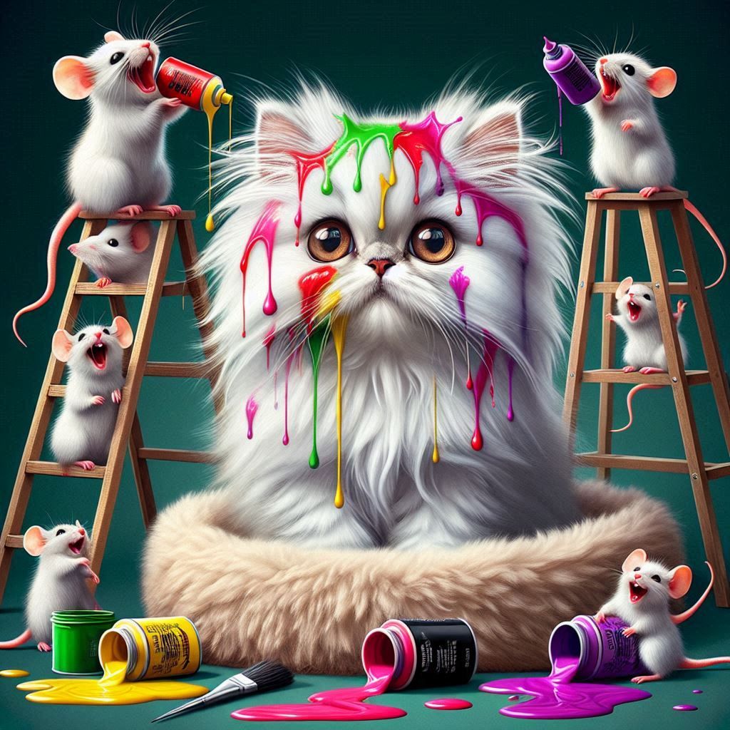 Leonardo da Vinci Mice, Kitten as Mona Lisa