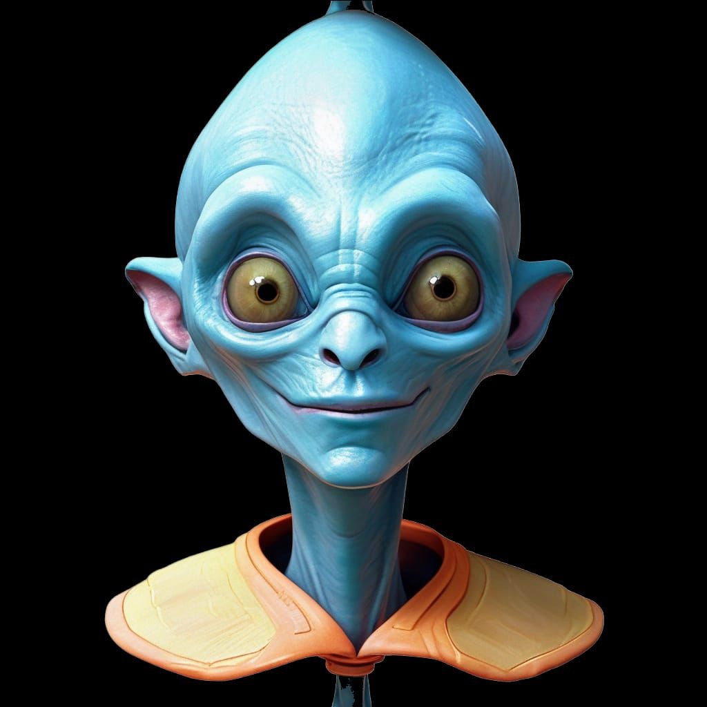 abstract alien portrait - no background